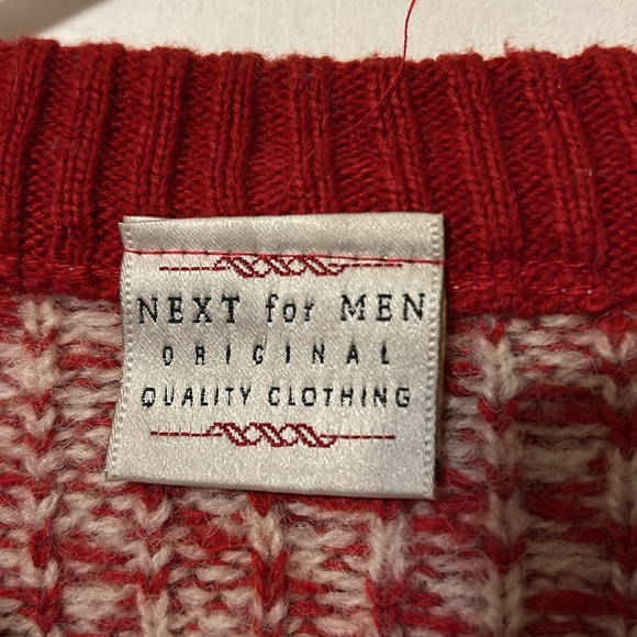 Next for man wool blend (60%) Christmas crewneck sweater, made in UK size Large - Picture 2 of 8